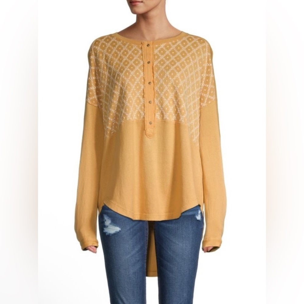We The Free High-Low Mustard Top